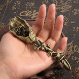 Maxbell Tea Leaves Scoop Brass Lotus Tea Ceremony Accessory Vintage Tea Leaves Spoon