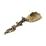 Maxbell Tea Leaves Scoop Brass Lotus Tea Ceremony Accessory Vintage Tea Leaves Spoon