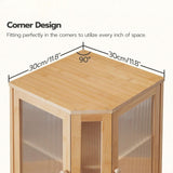 Maxbell Corner Bread Box for Kitchen 2 Tier Pantry Shelf Breadbox for Homemade Bread