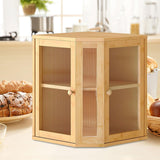Maxbell Corner Bread Box for Kitchen 2 Tier Pantry Shelf Breadbox for Homemade Bread