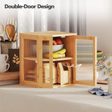 Maxbell Corner Bread Box for Kitchen 2 Tier Pantry Shelf Breadbox for Homemade Bread