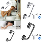 Maxbell Faucet Extender Anti Splash Large Flow Sink Tap Faucets Adapter Head Aerator Silver