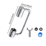 Maxbell Faucet Extender Anti Splash Large Flow Sink Tap Faucets Adapter Head Aerator Silver