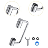 Maxbell Faucet Extender Anti Splash Large Flow Sink Tap Faucets Adapter Head Aerator Silver