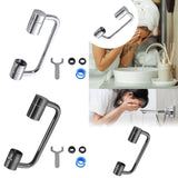 Maxbell Faucet Extender Anti Splash Large Flow Sink Tap Faucets Adapter Head Aerator Silver