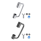 Maxbell Faucet Extender Anti Splash Large Flow Sink Tap Faucets Adapter Head Aerator Silver