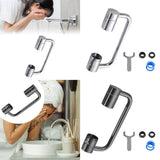 Maxbell Faucet Extender Anti Splash Large Flow Sink Tap Faucets Adapter Head Aerator Silver
