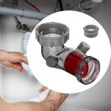 Maxbell Visible Sink Drain Backflow Preventer Upgrade for Dishwashers Overflow Pipes 40mm to 50mm
