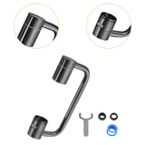 Maxbell Faucet Extender Anti Splash Large Flow Sink Tap Faucets Adapter Head Aerator Gray