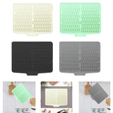 Maxbell Silicone Dish Drying Mat Anti Slip Dish Drainer Mat for Kitchen Counter Bowl Black