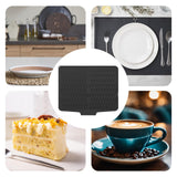 Maxbell Silicone Dish Drying Mat Anti Slip Dish Drainer Mat for Kitchen Counter Bowl Black