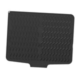 Maxbell Silicone Dish Drying Mat Anti Slip Dish Drainer Mat for Kitchen Counter Bowl Black