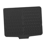 Maxbell Silicone Dish Drying Mat Anti Slip Dish Drainer Mat for Kitchen Counter Bowl Black