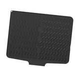 Maxbell Silicone Dish Drying Mat Anti Slip Dish Drainer Mat for Kitchen Counter Bowl Black