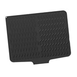Maxbell Silicone Dish Drying Mat Anti Slip Dish Drainer Mat for Kitchen Counter Bowl Black
