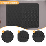 Maxbell Silicone Dish Drying Mat Anti Slip Dish Drainer Mat for Kitchen Counter Bowl Black