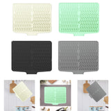 Maxbell Silicone Dish Drying Mat Anti Slip Dish Drainer Mat for Kitchen Counter Bowl Black