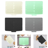 Maxbell Silicone Dish Drying Mat Anti Slip Dish Drainer Mat for Kitchen Counter Bowl Black