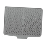 Maxbell Silicone Dish Drying Mat Anti Slip Dish Drainer Mat for Kitchen Counter Bowl Gray