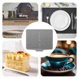 Maxbell Silicone Dish Drying Mat Anti Slip Dish Drainer Mat for Kitchen Counter Bowl Gray