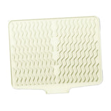 Maxbell Silicone Dish Drying Mat Anti Slip Dish Drainer Mat for Kitchen Counter Bowl White
