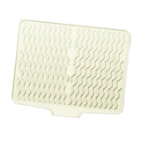 Maxbell Silicone Dish Drying Mat Anti Slip Dish Drainer Mat for Kitchen Counter Bowl White