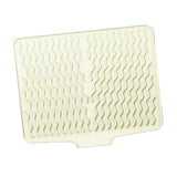 Maxbell Silicone Dish Drying Mat Anti Slip Dish Drainer Mat for Kitchen Counter Bowl White