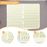 Maxbell Silicone Dish Drying Mat Anti Slip Dish Drainer Mat for Kitchen Counter Bowl White