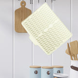 Maxbell Silicone Dish Drying Mat Anti Slip Dish Drainer Mat for Kitchen Counter Bowl White