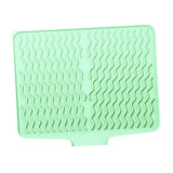 Maxbell Silicone Dish Drying Mat Anti Slip Dish Drainer Mat for Kitchen Counter Bowl Green
