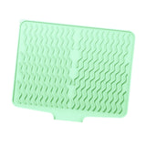 Maxbell Silicone Dish Drying Mat Anti Slip Dish Drainer Mat for Kitchen Counter Bowl Green