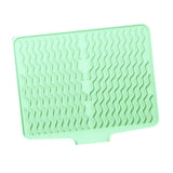 Maxbell Silicone Dish Drying Mat Anti Slip Dish Drainer Mat for Kitchen Counter Bowl Green