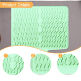 Maxbell Silicone Dish Drying Mat Anti Slip Dish Drainer Mat for Kitchen Counter Bowl Green