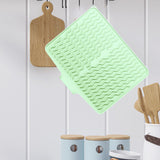 Maxbell Silicone Dish Drying Mat Anti Slip Dish Drainer Mat for Kitchen Counter Bowl Green