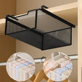 Maxbell Underwear Organizer Metal Desktop Compact for Household Laundry Room Kitchen Black