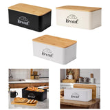 Maxbell Bread Box Gifts Kitchenware Bread Keeper for Coffee Shop Baked Goods Cookies Black