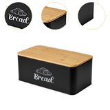 Maxbell Bread Box Gifts Kitchenware Bread Keeper for Coffee Shop Baked Goods Cookies Black