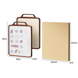 Maxbell Stainless Steel Cutting Board Non Slip Double Sided for Bread Kitchen Cheese PP