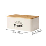 Maxbell Bread Box Gifts Kitchenware Bread Keeper for Coffee Shop Baked Goods Cookies Beige White