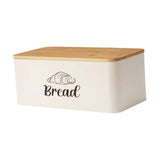 Maxbell Bread Box Gifts Kitchenware Bread Keeper for Coffee Shop Baked Goods Cookies Beige White