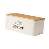Maxbell Bread Box Gifts Kitchenware Bread Keeper for Coffee Shop Baked Goods Cookies Beige White