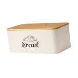 Maxbell Bread Box Gifts Kitchenware Bread Keeper for Coffee Shop Baked Goods Cookies Beige White