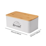 Maxbell Bread Box Gifts Kitchenware Bread Keeper for Coffee Shop Baked Goods Cookies White