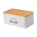 Maxbell Bread Box Gifts Kitchenware Bread Keeper for Coffee Shop Baked Goods Cookies White