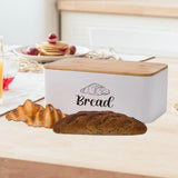Maxbell Bread Box Gifts Kitchenware Bread Keeper for Coffee Shop Baked Goods Cookies White