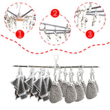 Maxbell Clothes Drying Rack Folding with 30 Clips for Underwear Scarf Indoor Outdoor