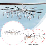 Maxbell Clothes Drying Rack Folding with 30 Clips for Underwear Scarf Indoor Outdoor