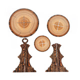 Maxbell 3 Tier Cardboard Cupcake Stand Plate Wood Grain for Camping Anniversary Home