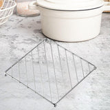 Maxbell Iron Trivet Meat Rack Square Metal Mat for Pots and Pan for Kitchen Pans Bar A