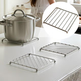Maxbell Iron Trivet Meat Rack Square Metal Mat for Pots and Pan for Kitchen Pans Bar B